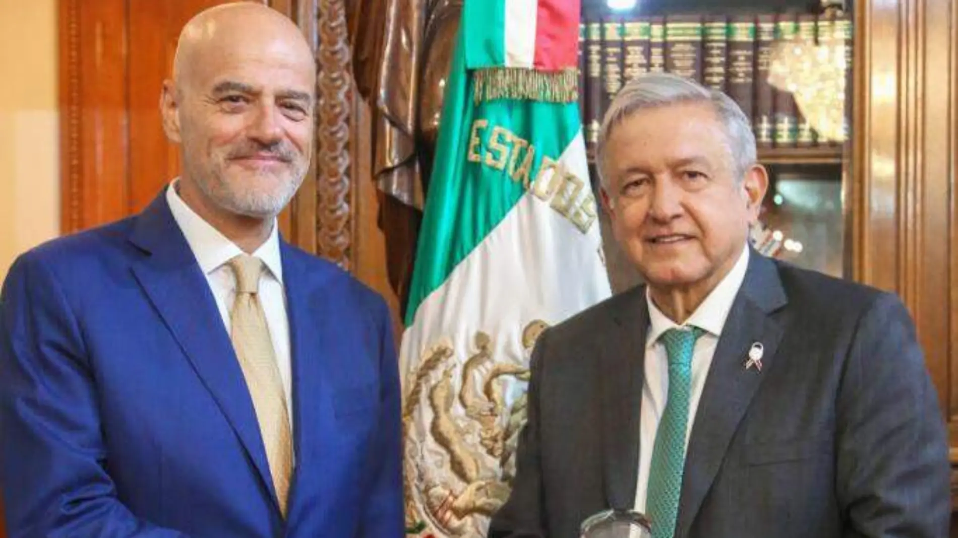 AMLO Y Claudio Descalzi CORTESIA DE PRESIDENCIA